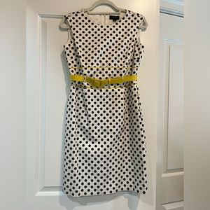 Vintage Tahari Arthur S Levine black and white polka dot dress